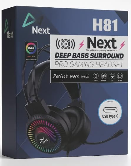 H81 Next USB Type‑C RGB Deep Bass Surround Pro Gaming Headset