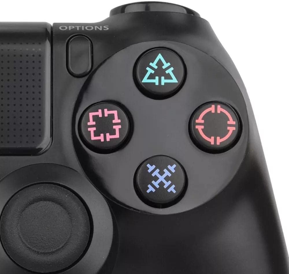 وحدة تحكم لاسلكية لألعاب PS4 مع اهتزاز مزدوج