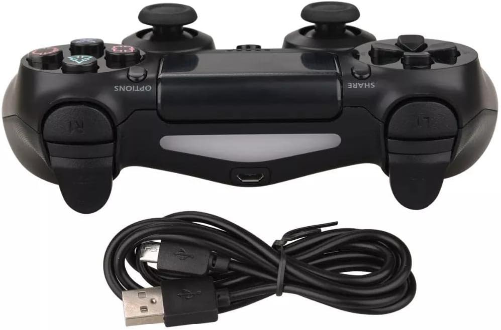 وحدة تحكم لاسلكية لألعاب PS4 مع اهتزاز مزدوج