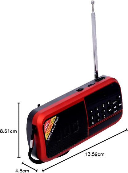 راديو رقمي محمول جوك، البلوتوث، H798BT - أحمر اسود