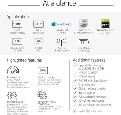 HP Pavilion Gaming 16-a0xxx