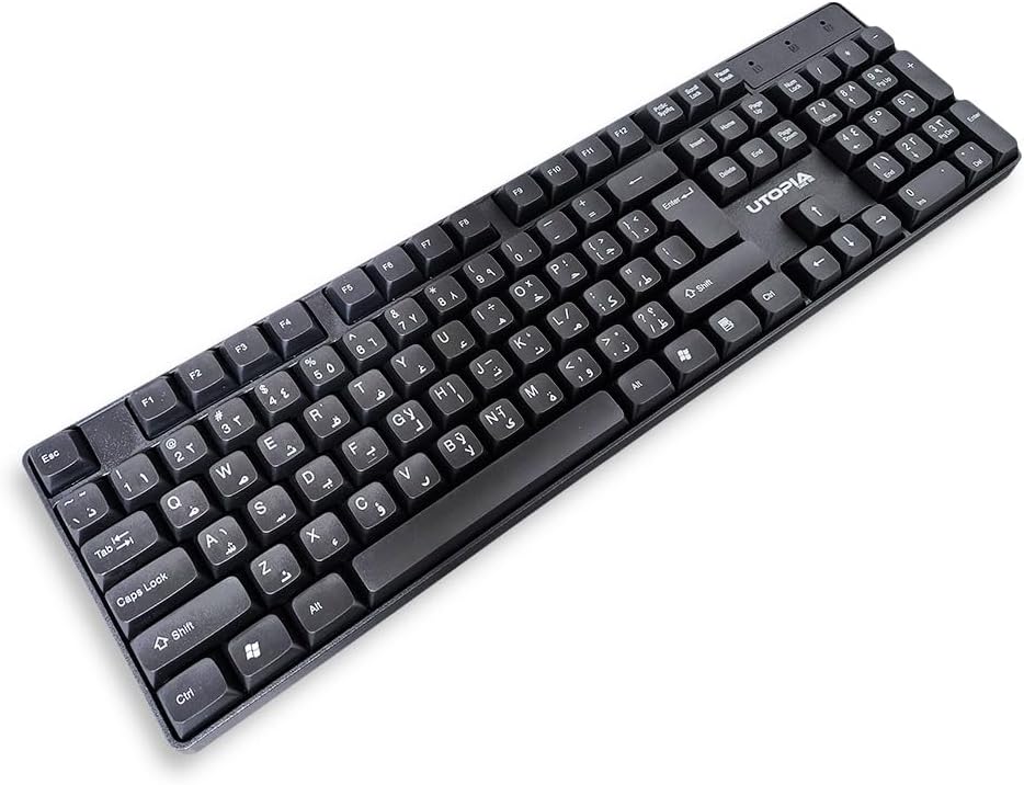 Wireless Mouse & Keyboard U-200, 10m Receiving Distance - Black