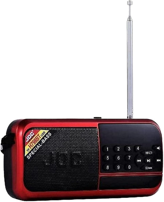 راديو رقمي محمول جوك، البلوتوث، H798BT - أحمر اسود
