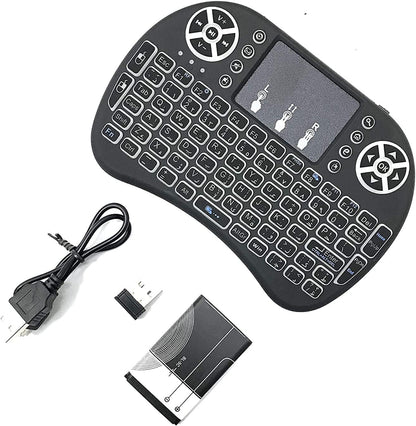 Mini Wireless Keyboard With Mouse Arabic/English Black