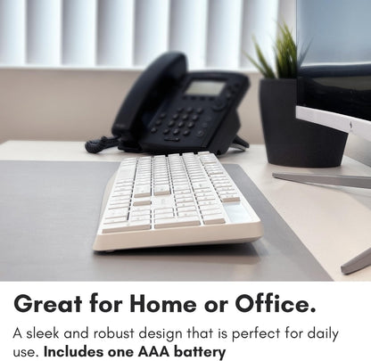 KEYBOARD + MOUSE ZERO WIRELESS COMBO ENGLISH & ARABIC Model - ZR-5710 White